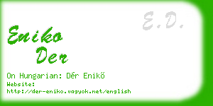 eniko der business card