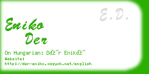 eniko der business card